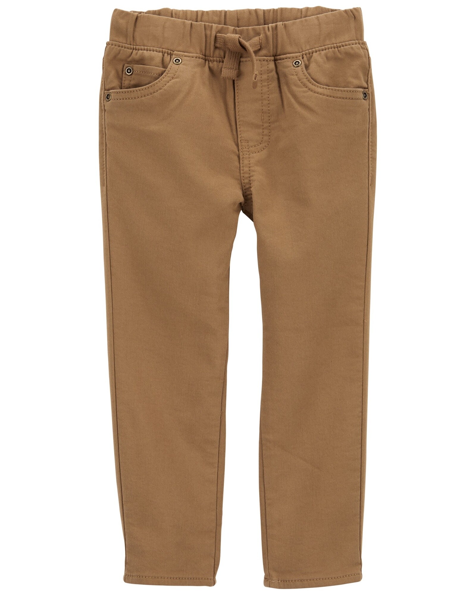 Pantalón en tejido dobby, color khaki Sin color