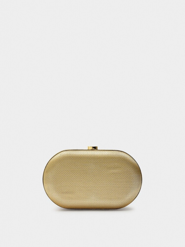 Clutch De Fiesta Ovalado dorado