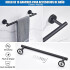 Set De Accesorios Para Baño Juego 16 Piezas Acero Inoxidable IMBACK Color Negro Set De Accesorios Para Baño Juego 16 Piezas Acero Inoxidable IMBACK Color Negro
