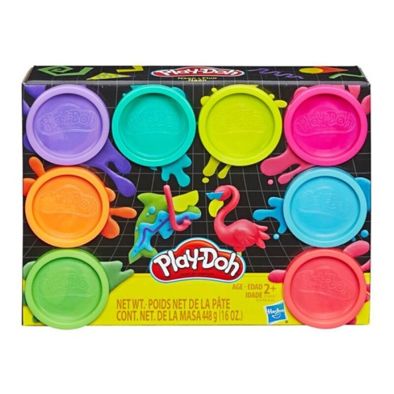 Set de 8 latas Play Doh 57gr c/1 Flamingo