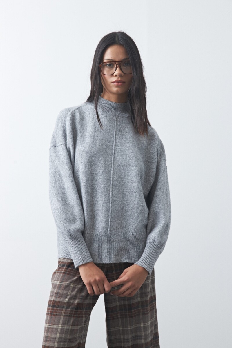 POLERA ISLAND Gris Melange