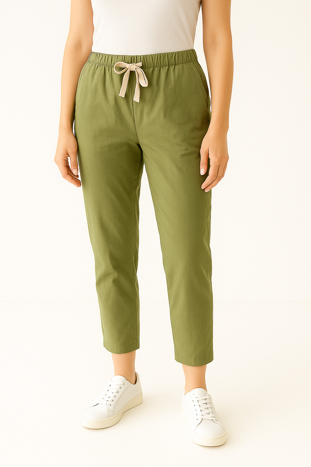 Pantalon Crispulo Verde Oliva Claro
