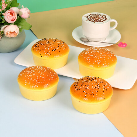 Squishy Pancito con semillas Negro