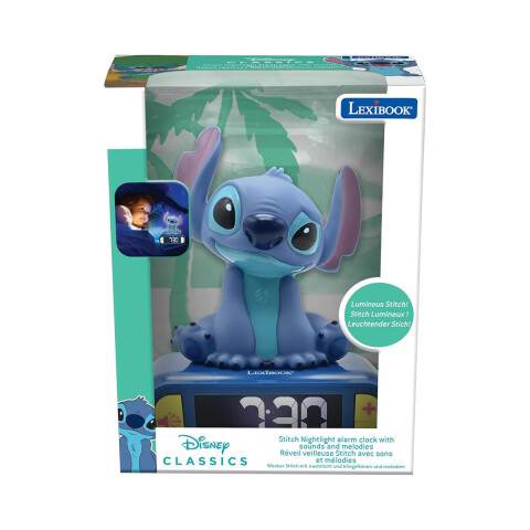 Reloj Despertador Digital 3D Lexibook Stitch