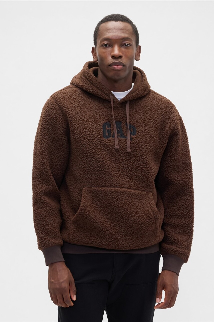 Canguro Teddy Logo Gap Hombre New Brown661