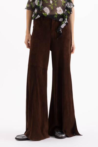 PANTALON RACHEL SUEDE Chocolate