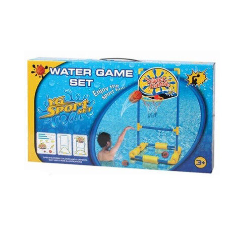 Juego de Básquet para Piscina Aro + Pelota Water Game Azul