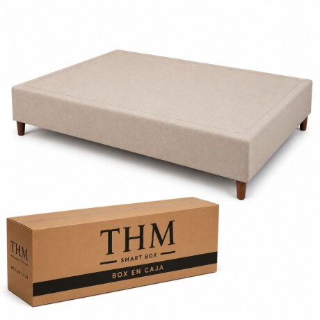 Cama SmartBox HAMPTONS 2 Plazas 140x190 cm Beige