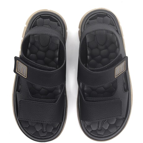 SANDALIA CON VELCRO NEGRO