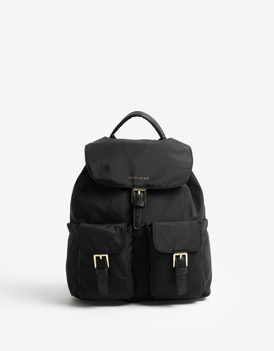 Mochila Con Solapa Y Bolsillos 