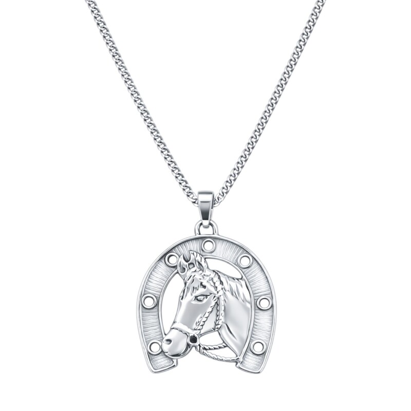 Dije herradura caballo- Plata 925 - sin piedra - CP4812 sinpiedra