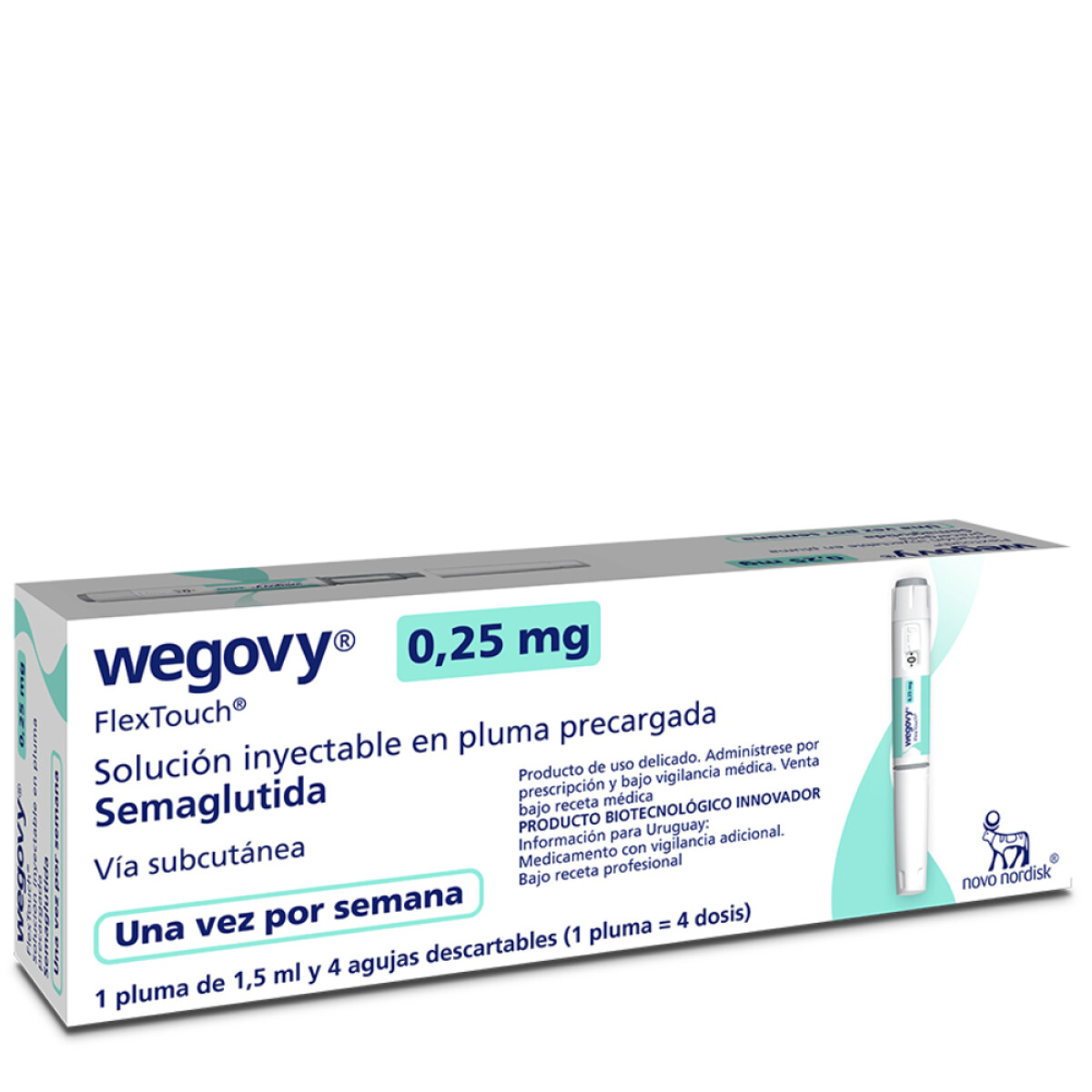 Wegovy 0.25mg Solución Inyectable en Pluma Precargada Vía Subcutánea 