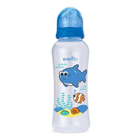 Mamadera Evenflo Acuario Bebé 3-12M 240Ml Tetina Flujo Medio Azul