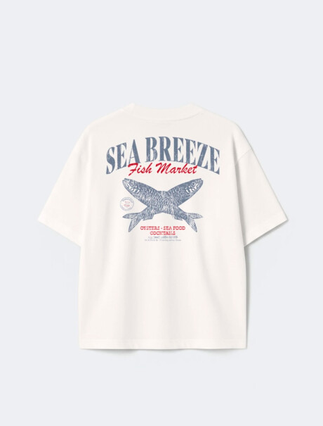 CAMISETA MANGA CORTA CON ESTAMPA - BLANCO BLANCO