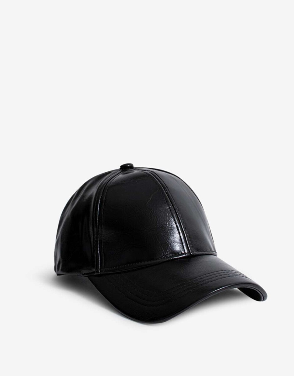 Gorra Efecto Charol - Negro 