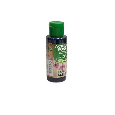 Pintura Acrílica Acrilex Mate 60 ml (Tonos Negros y Blancos) 520 Negro