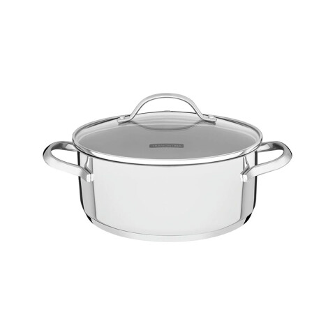 Olla honda tapa de vidrio Ø24cm 4.8L "UNA CERAMIC" TF1864