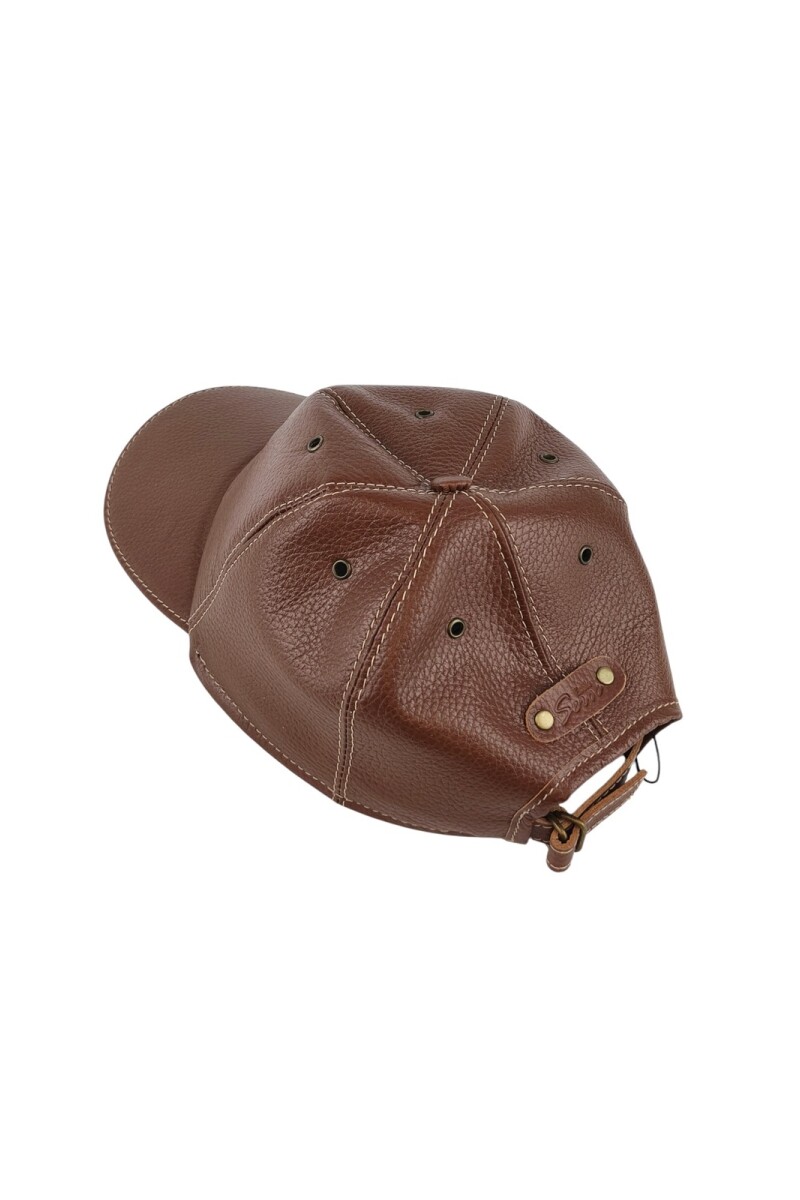 Gorra de cuero tipo beisbol Marron