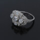 Anillo oro 18k blanco y platino, brillantes y diamantes Anillo oro 18k blanco y platino, brillantes y diamantes