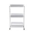 Carro Organizador de Metal Plegable Canasto con 3 Estantes y Ruedas Multiuso IMBACK Color Blanco Carro Organizador de Metal Plegable Canasto con 3 Estantes y Ruedas Multiuso IMBACK Color Blanco