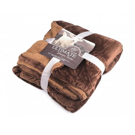 Frazada Polar 2 Plazas Corderito Ultimate Sherpa Throw MARRON