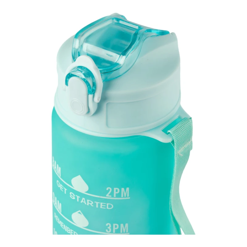 Pack De 3 Botellas De Agua Motivacional Gym Turquesa
