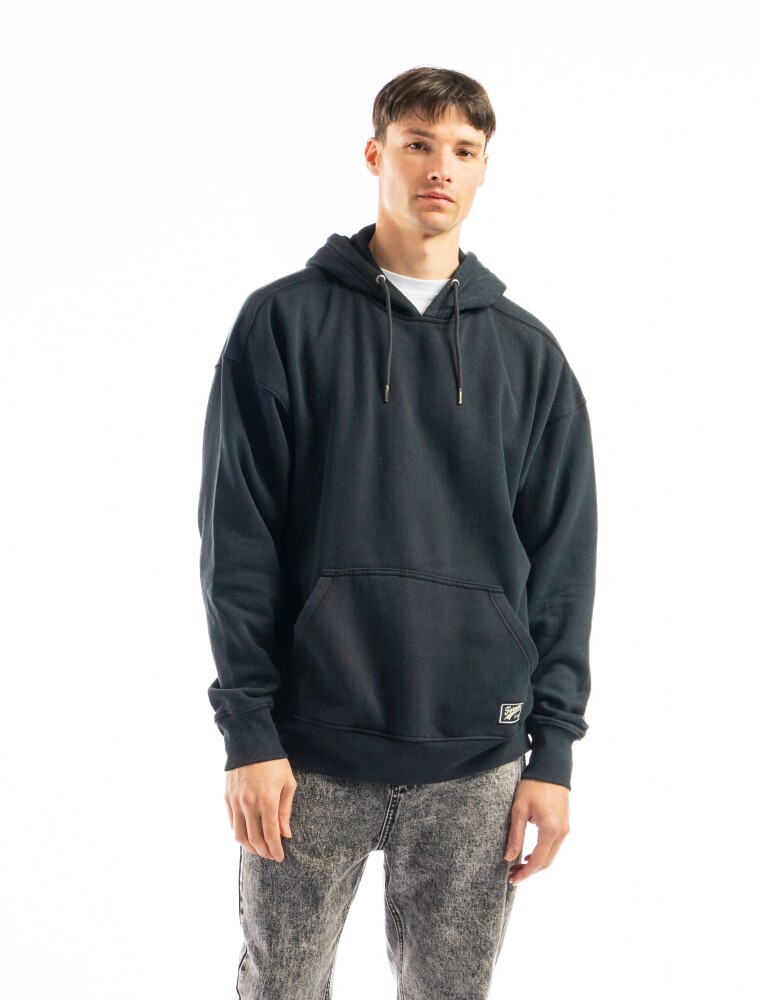 Canguro de Felpa Oversize California Negro