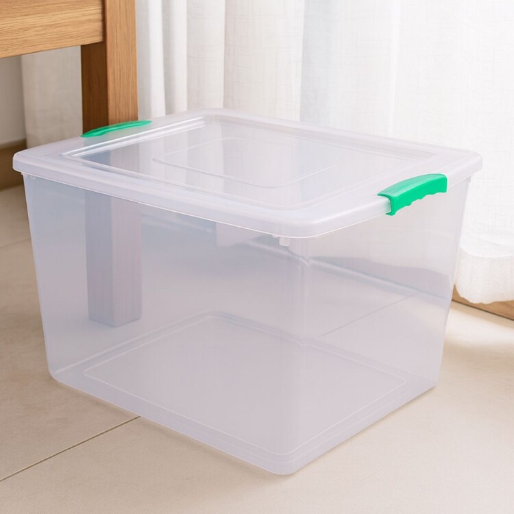 CAJA ORGANIZADORA TRANSPARENTE WENBOX 28 LITROS CAJA ORGANIZADORA TRANSPARENTE WENBOX 28 LITROS