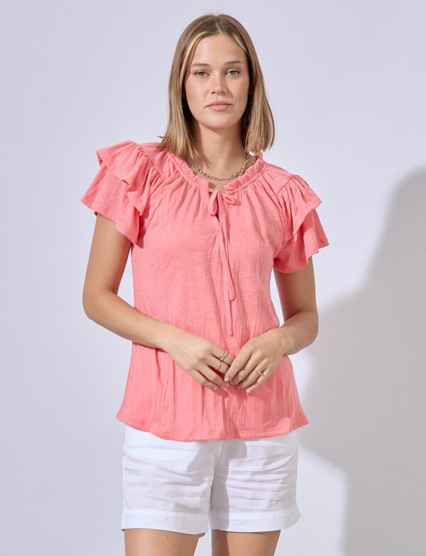 Blusa Frunces CORAL