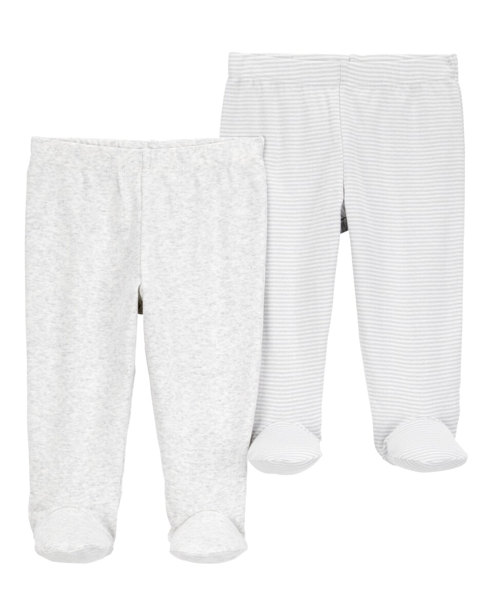 Pack dos peleles de algodón, grises 