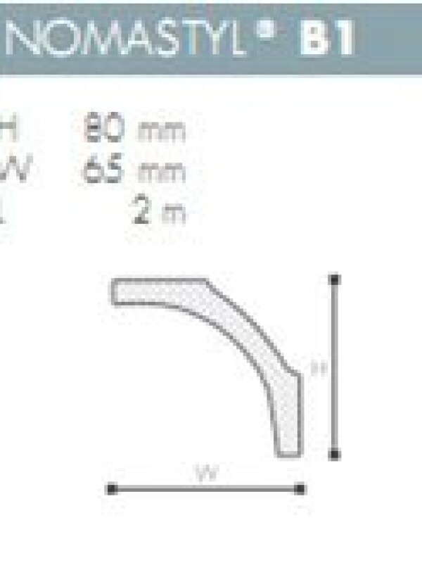 MOLDURA POLIESTIRENO NOMASTYL- B1 - 2 mts - N/A