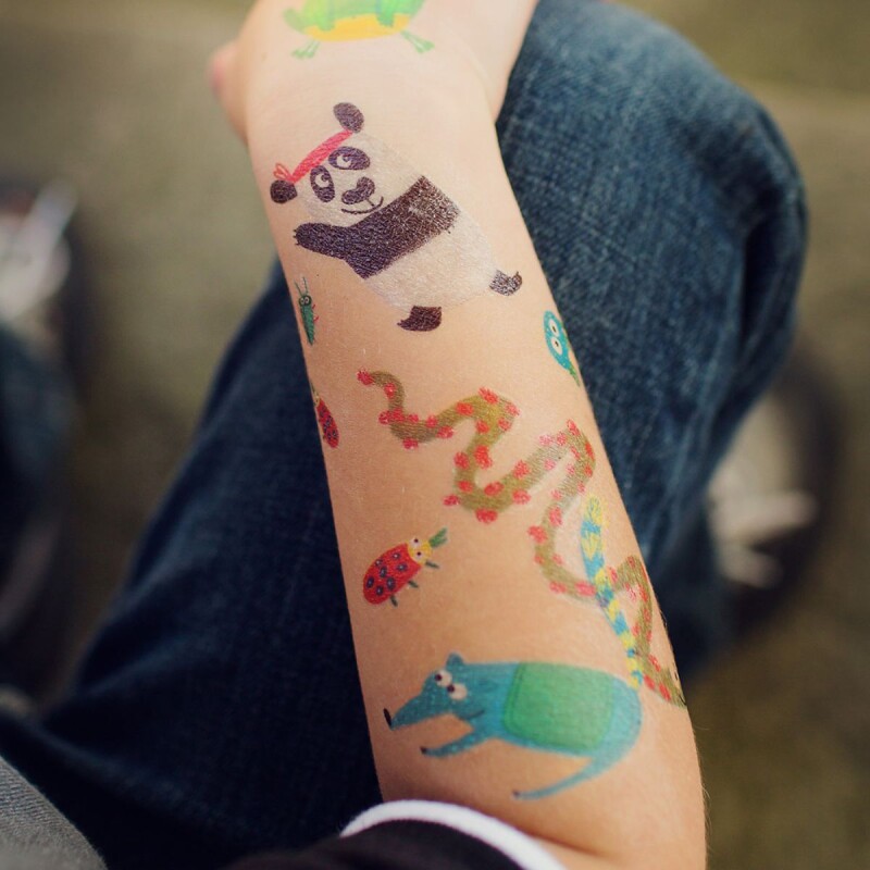 TATTOOS Set X50 Tatuajes Removibles Para Niños +3 Djeco - Animales