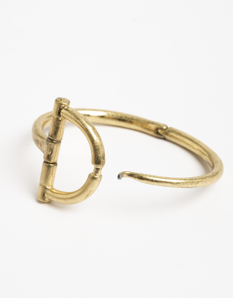 Brazaletes Metal Brazalete Metal Estribo - Dorado Oro Amarillo