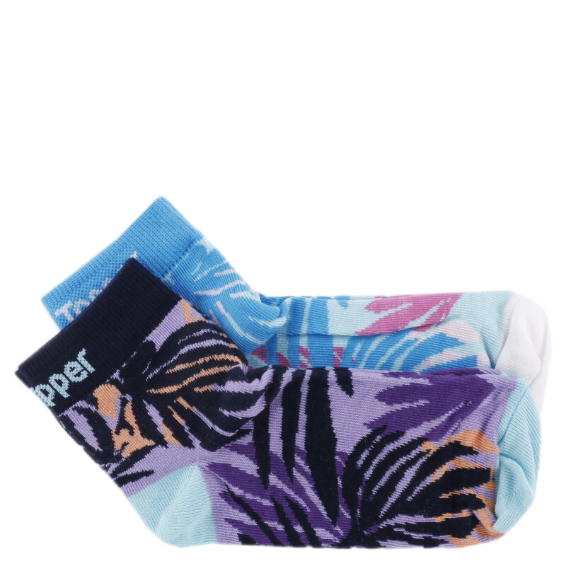 Medias Infantiles Topper x3 Caña Baja Turquesa - Gris - Lila