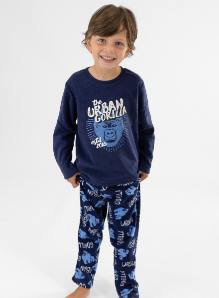 Pijama infantil polar gorilla Azul noche