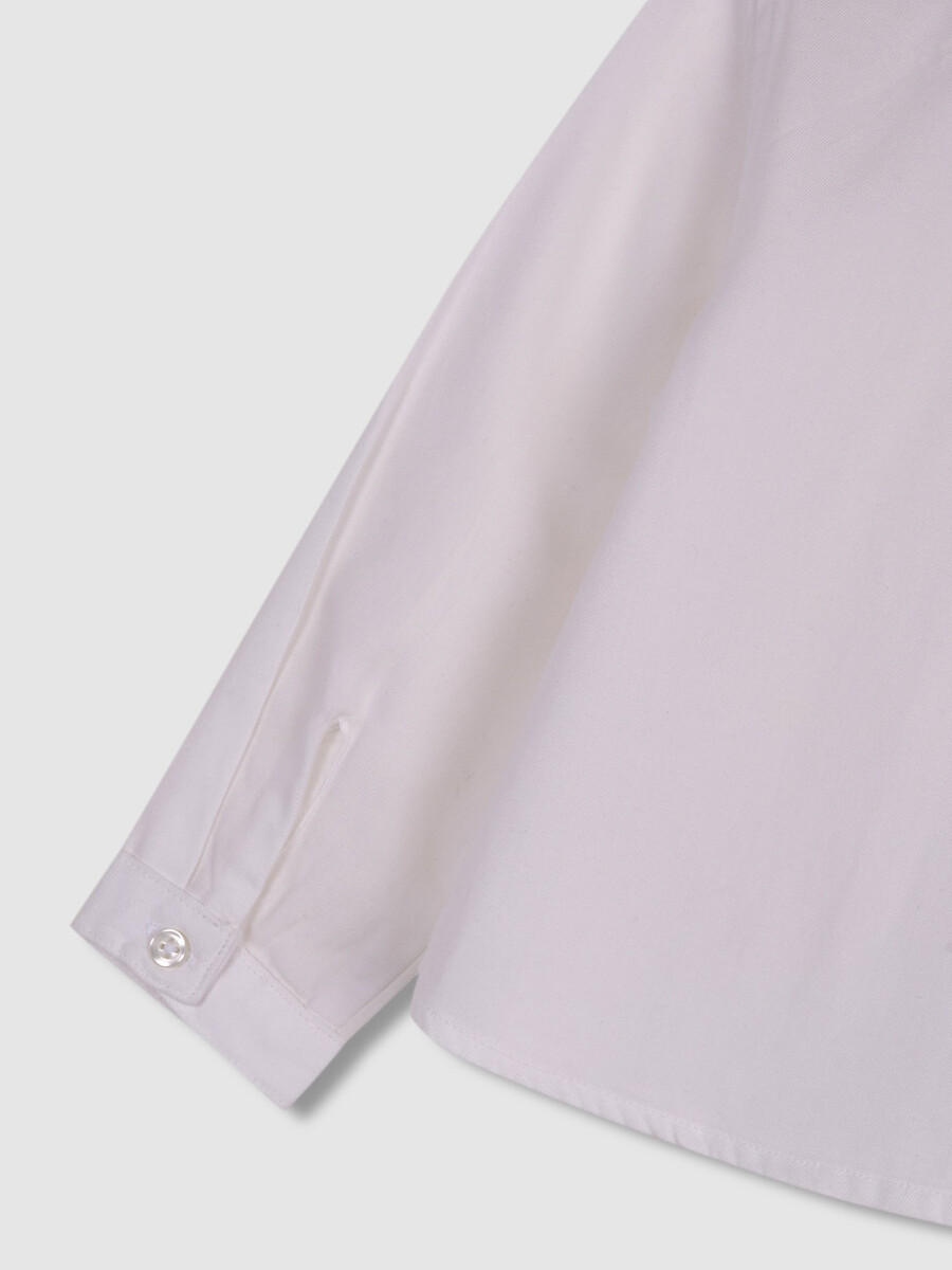 Camisa Cuello Bebe Blanco Roto