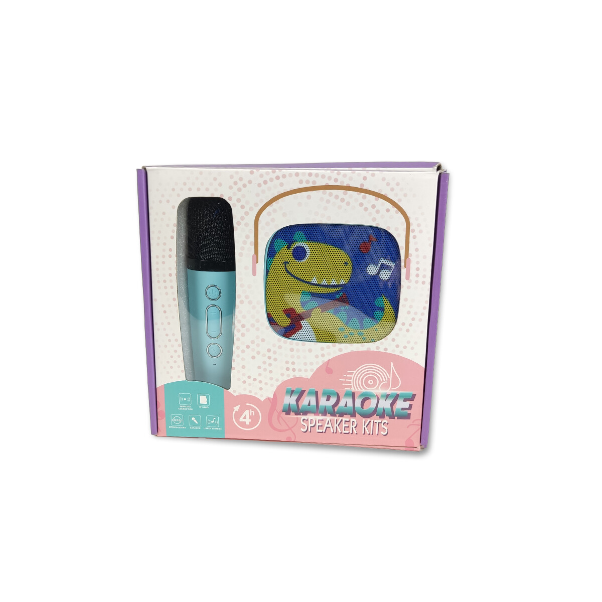 Set de parlante y microfono - Dinosaurio 