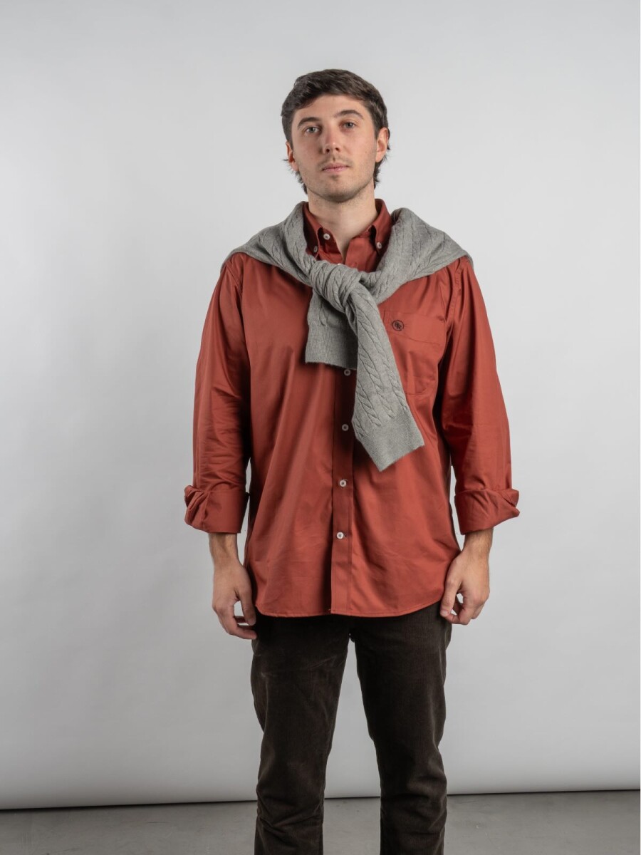 Camisa Casual Brixton - Terracota 