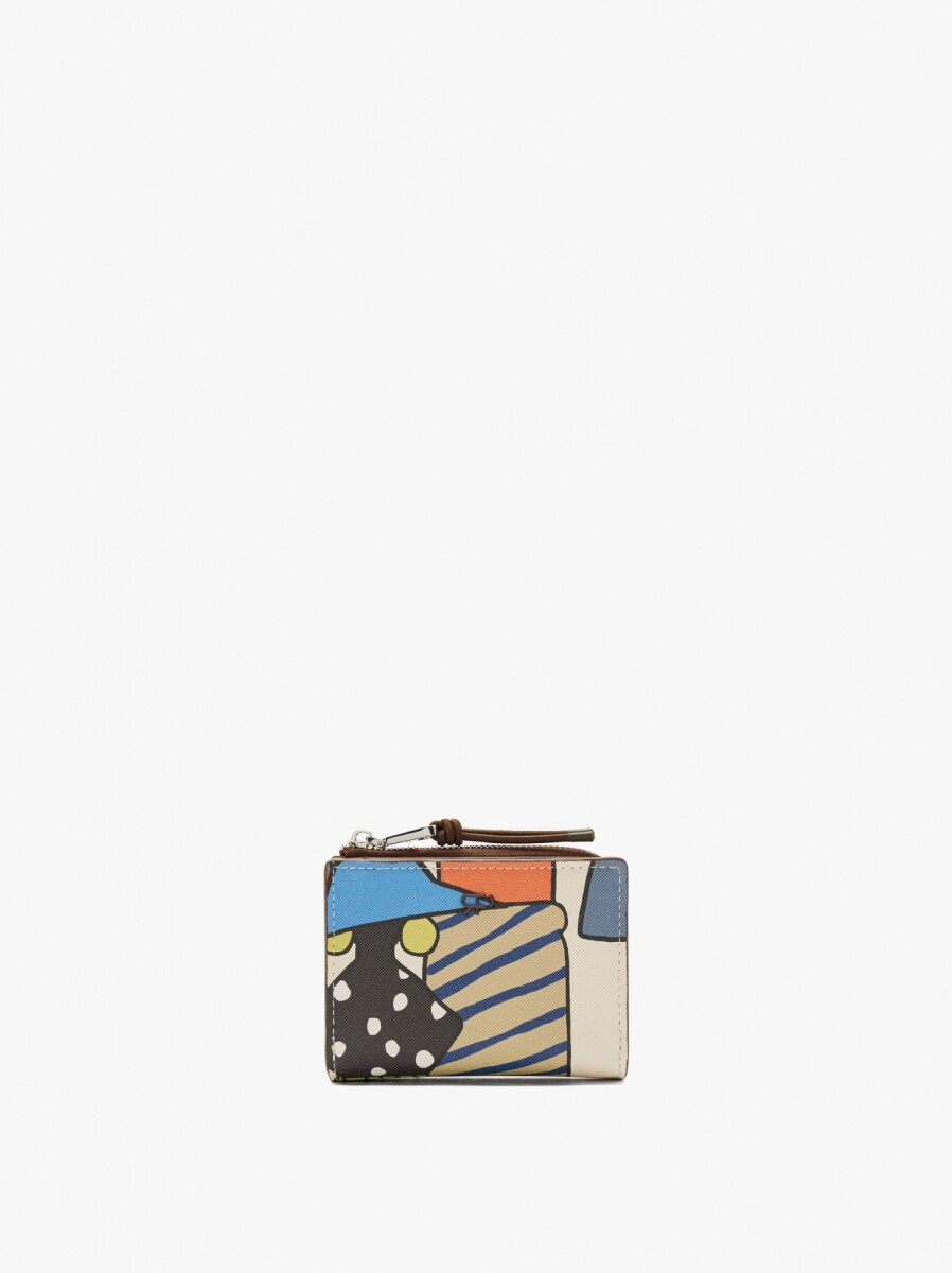Cartera Estampada Con Textura - multicolor 