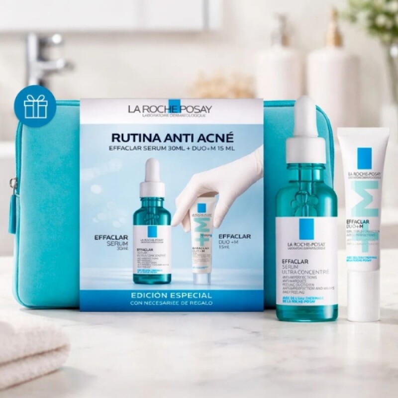 EFFACLAR SERUM 30 ML + DUO+ 15 ML - rutina anti acné con necessaire de regalo EFFACLAR SERUM 30 ML + DUO+ 15 ML - rutina anti acné con necessaire de regalo