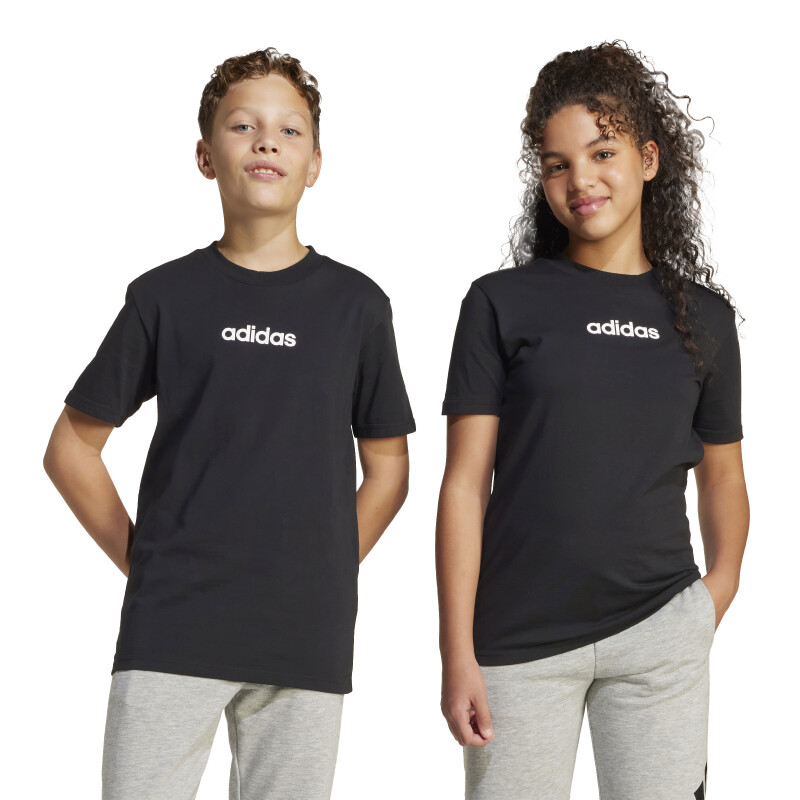 Remera de Niños Adidas Essentials Negro - Blanco