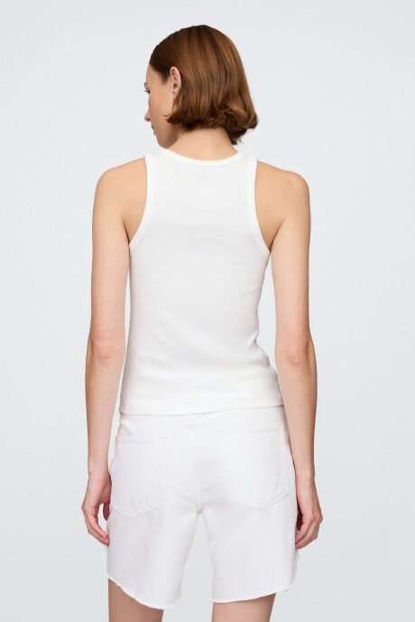 Musculosa Halter Mujer New Off White