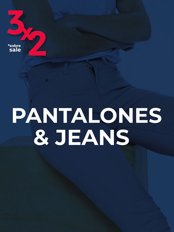 3x2 en jeans y pantalones