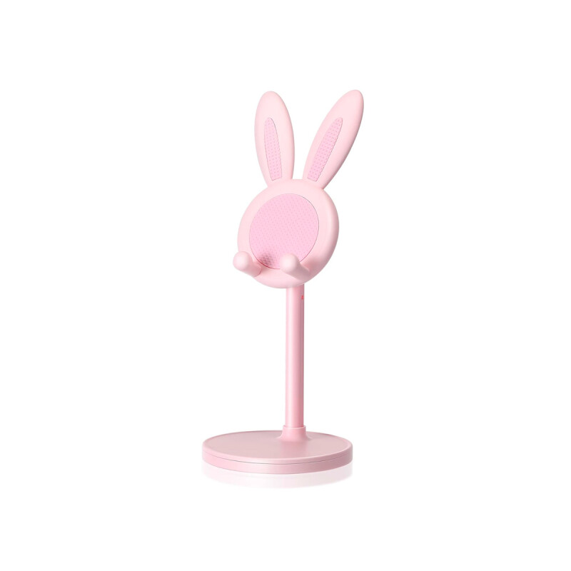 Soporte para escritorio ajustable diseño conejo color rosa Soporte Para Escritorio Ajustable Diseño Conejo Color Rosa