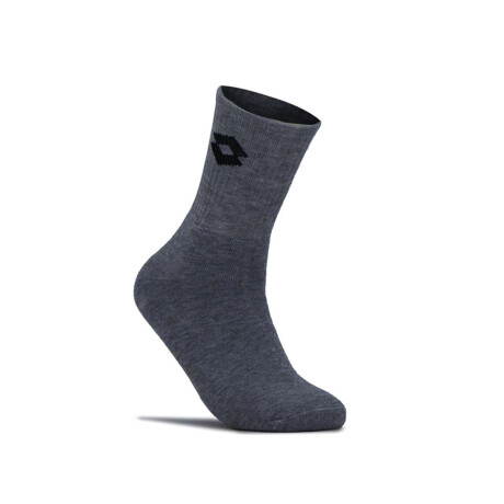 Lotto Medias Larga Tripack 35/38 Negro-Gris