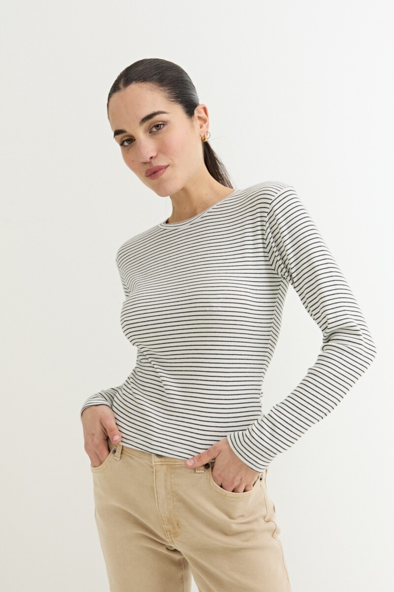 Remera cuello a la base BLANCO