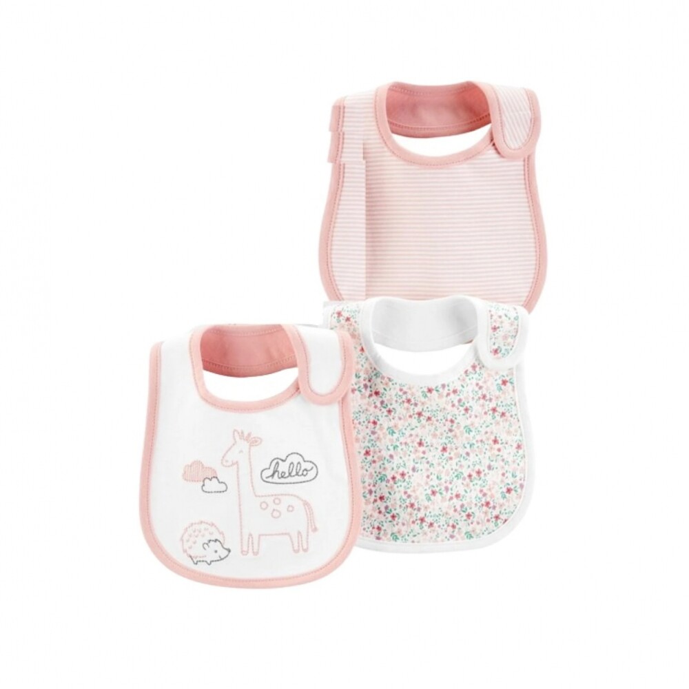 Set baberos x3 Little ONES FLORES ROSA