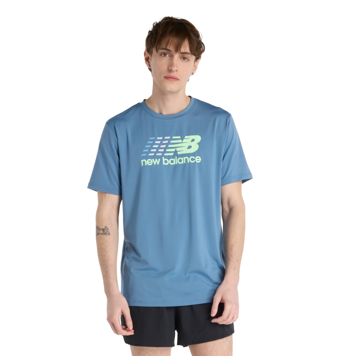 Remera New Balance de Hombre - Performance - MT53070SRU - BLUE 