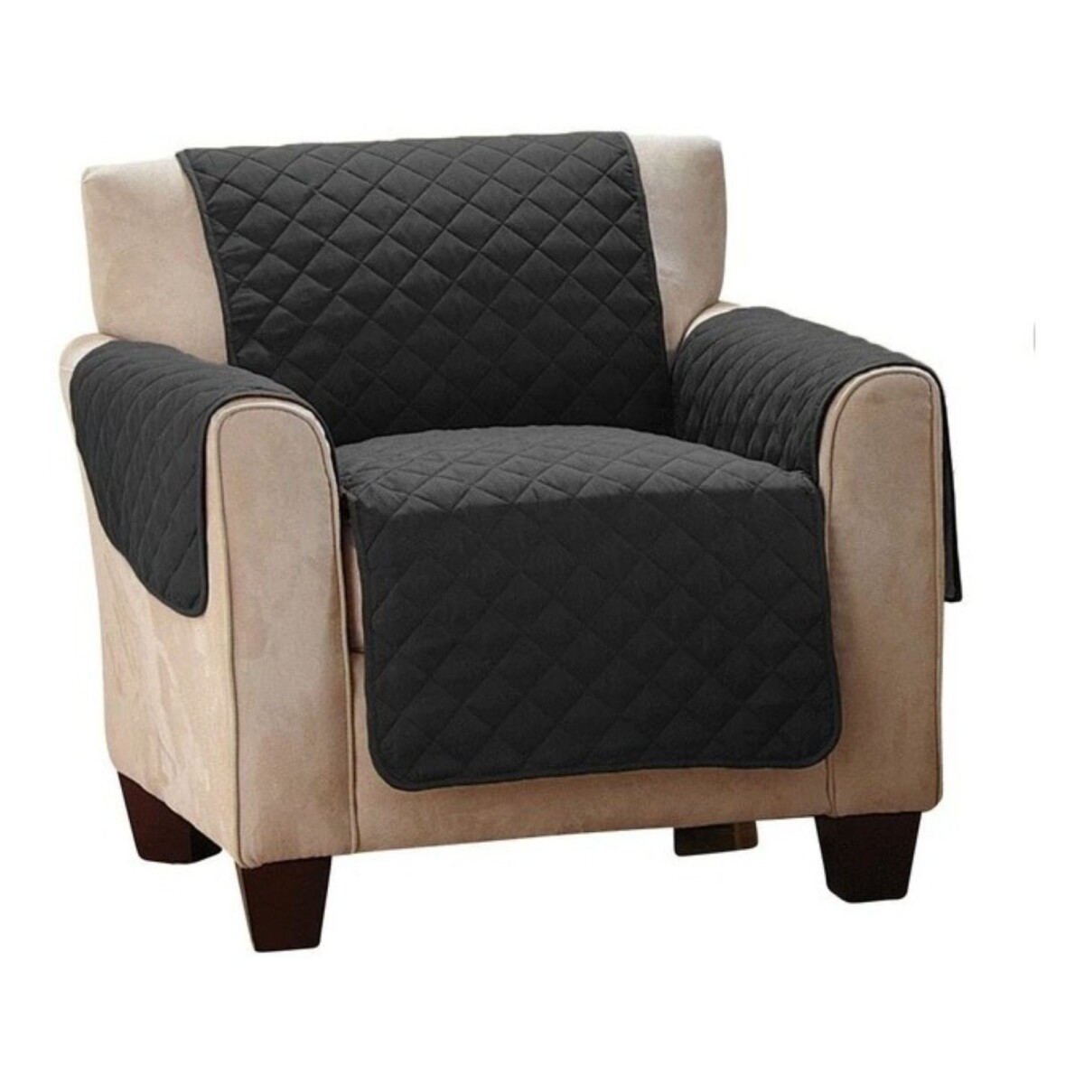 Cubre Sofa Sillon Protector Reversible 1 Cuerpo Cobertor - Color Variante Negro 