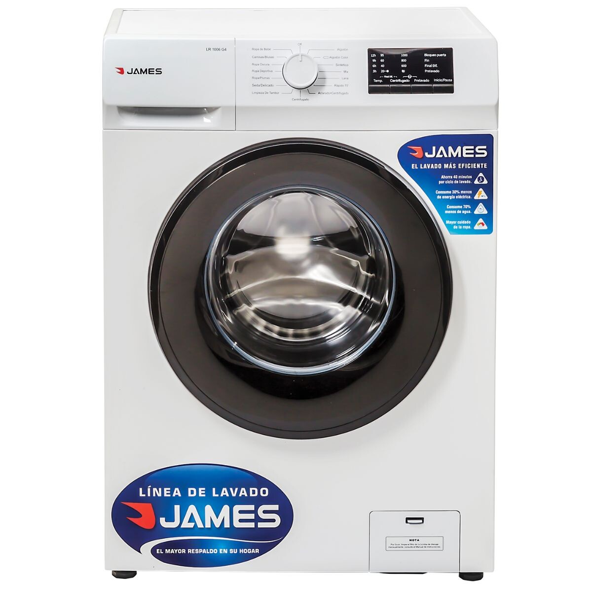 LAVARROPAS AUTOMATICO JAMES 6KG LR 1006 G4 BLANCO 
